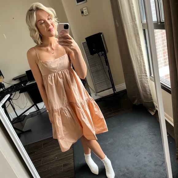 ARITZIA Wilfred Satire Taffeta Midi Dress - Picture 2 of 15